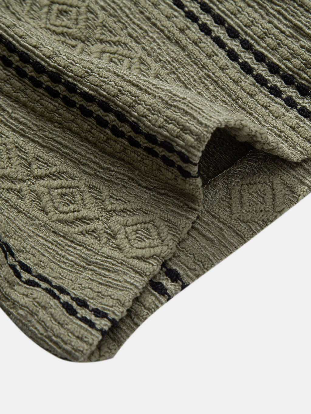 Set – pruhovaná jacquard košile a rovné kalhoty