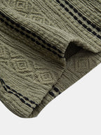 Set – pruhovaná jacquard košile a rovné kalhoty