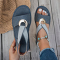 Skylar | Sandalias Planas con Hebilla de Metal