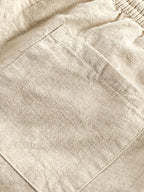 Set – kubánská jacquard košile a zkrácené lněné kalhoty