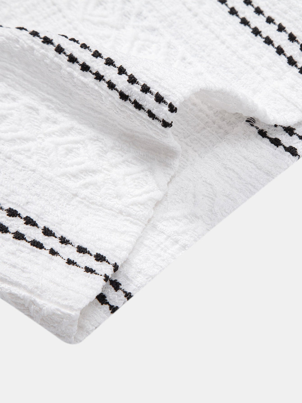 Set – pruhovaná jacquard košile a rovné kalhoty