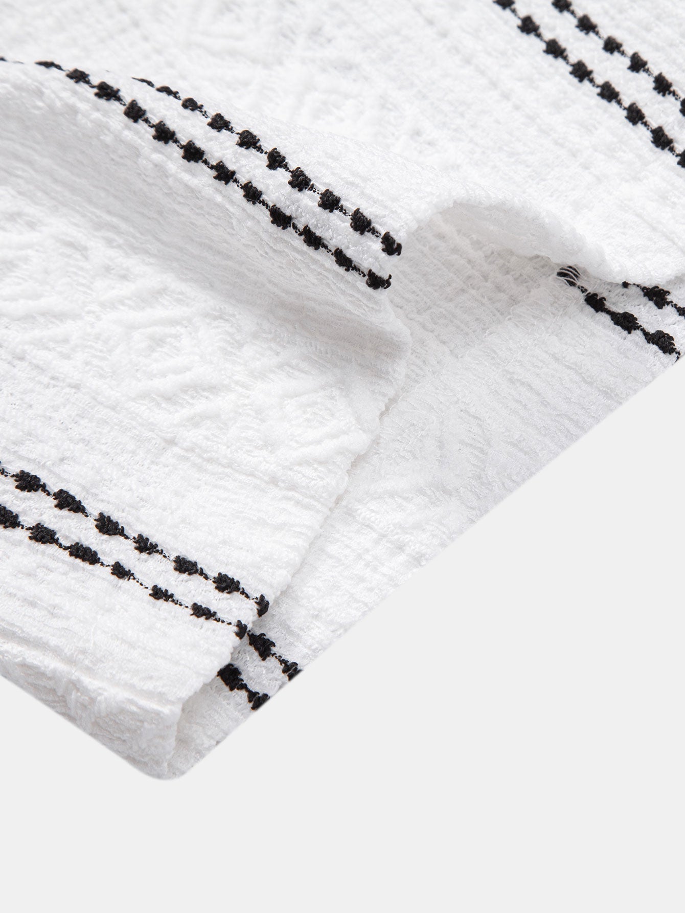 Set – pruhovaná jacquard košile a rovné kalhoty