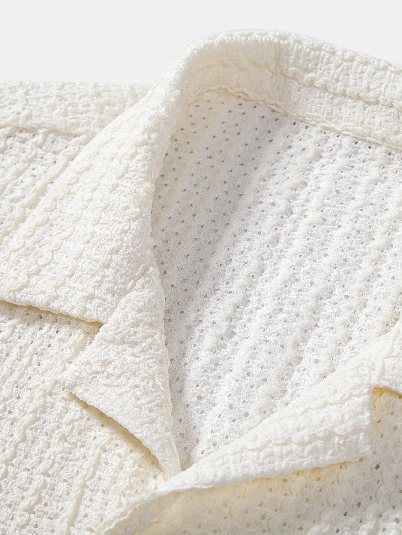 Set – kubánská jacquard košile a rovné zmačkané kalhoty