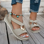 Skylar | Sandalias Planas con Hebilla de Metal
