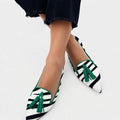 Riane™ | Mocasines Verdes Estampado Cebra