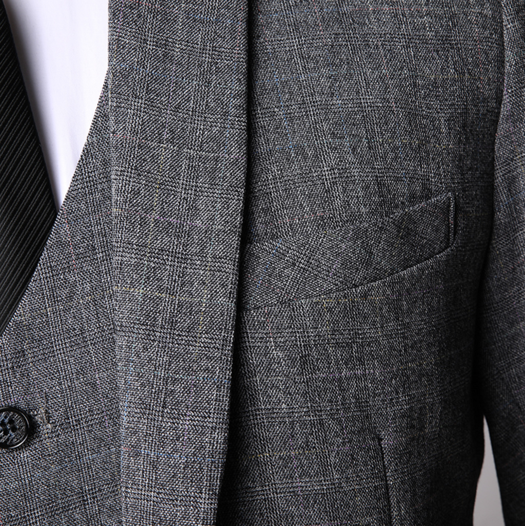 Pánský třídílný oblek slim fit pro formální příležitosti