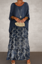 Vestido de Capas Nora - Azul Oscuro