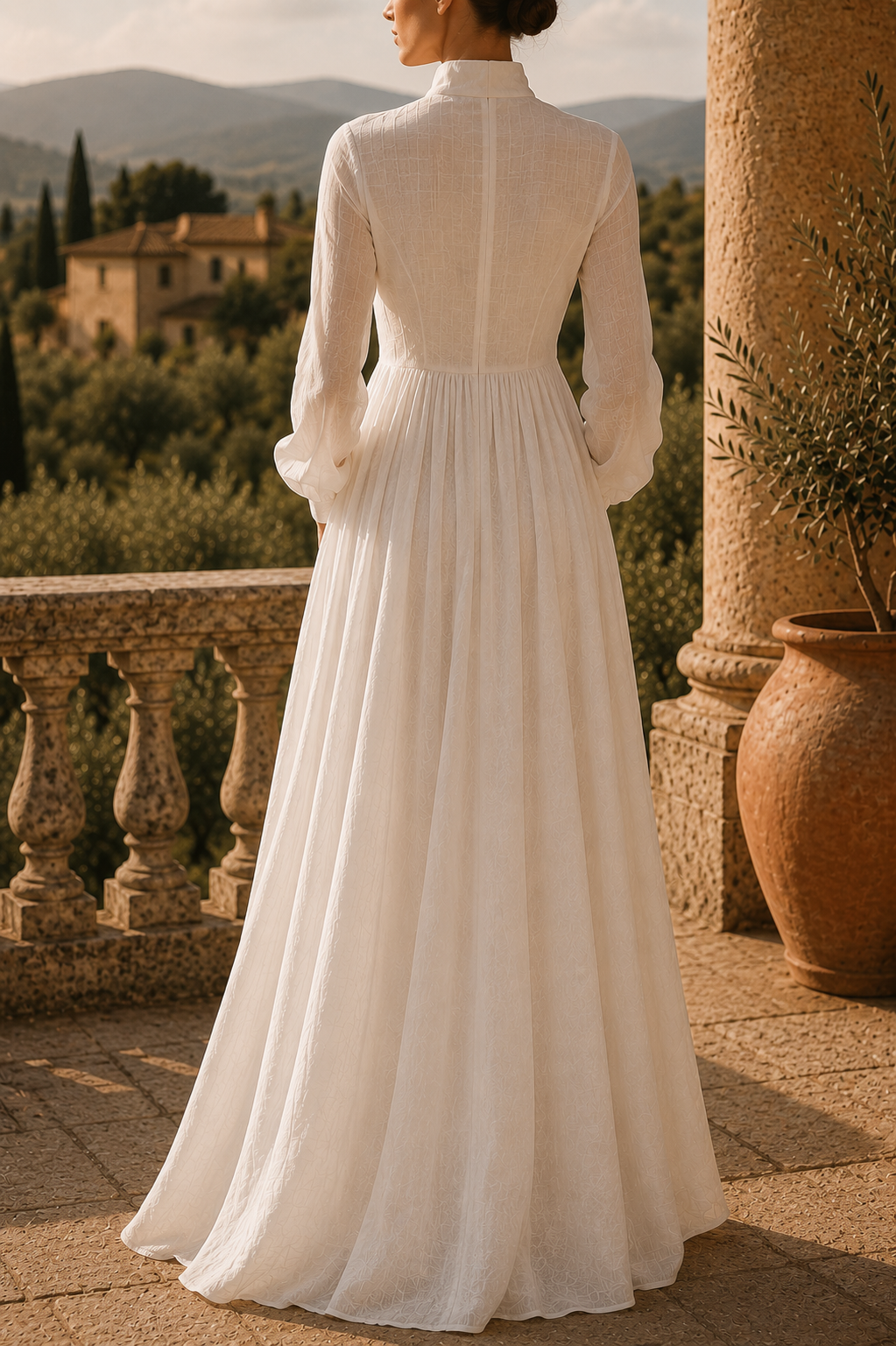 Vestido largo de estilo minimalista y elegante