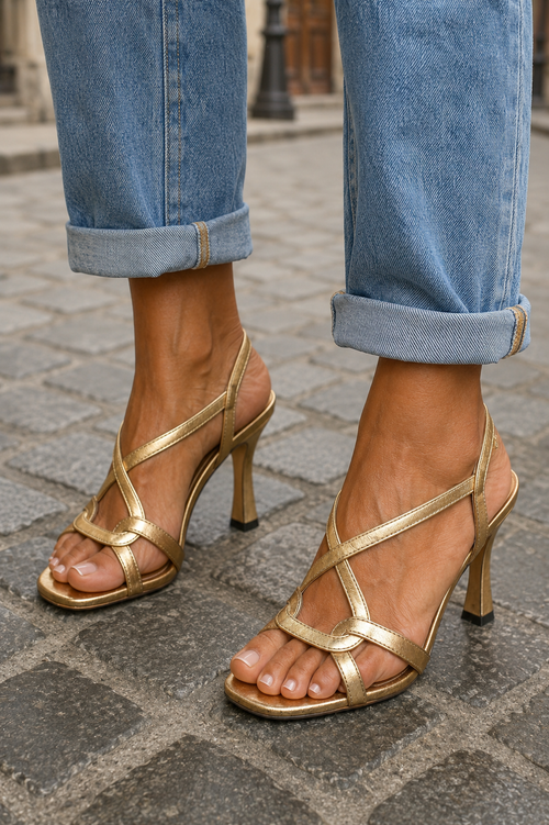 Baudelia | Sandalias Doradas Encanto de Verano