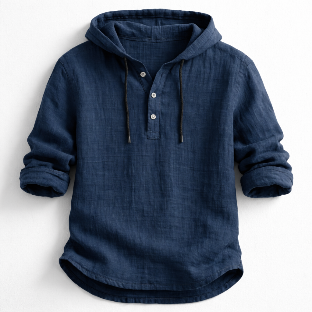 Pánská lněná košile s kapucí – casual styl