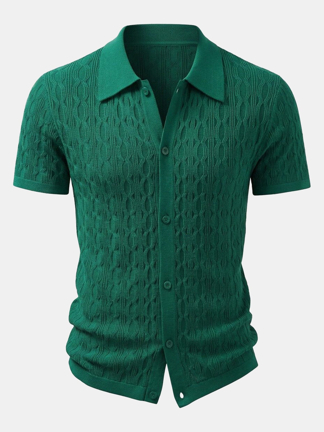 Set – jacquard košile a slim tapered kalhoty