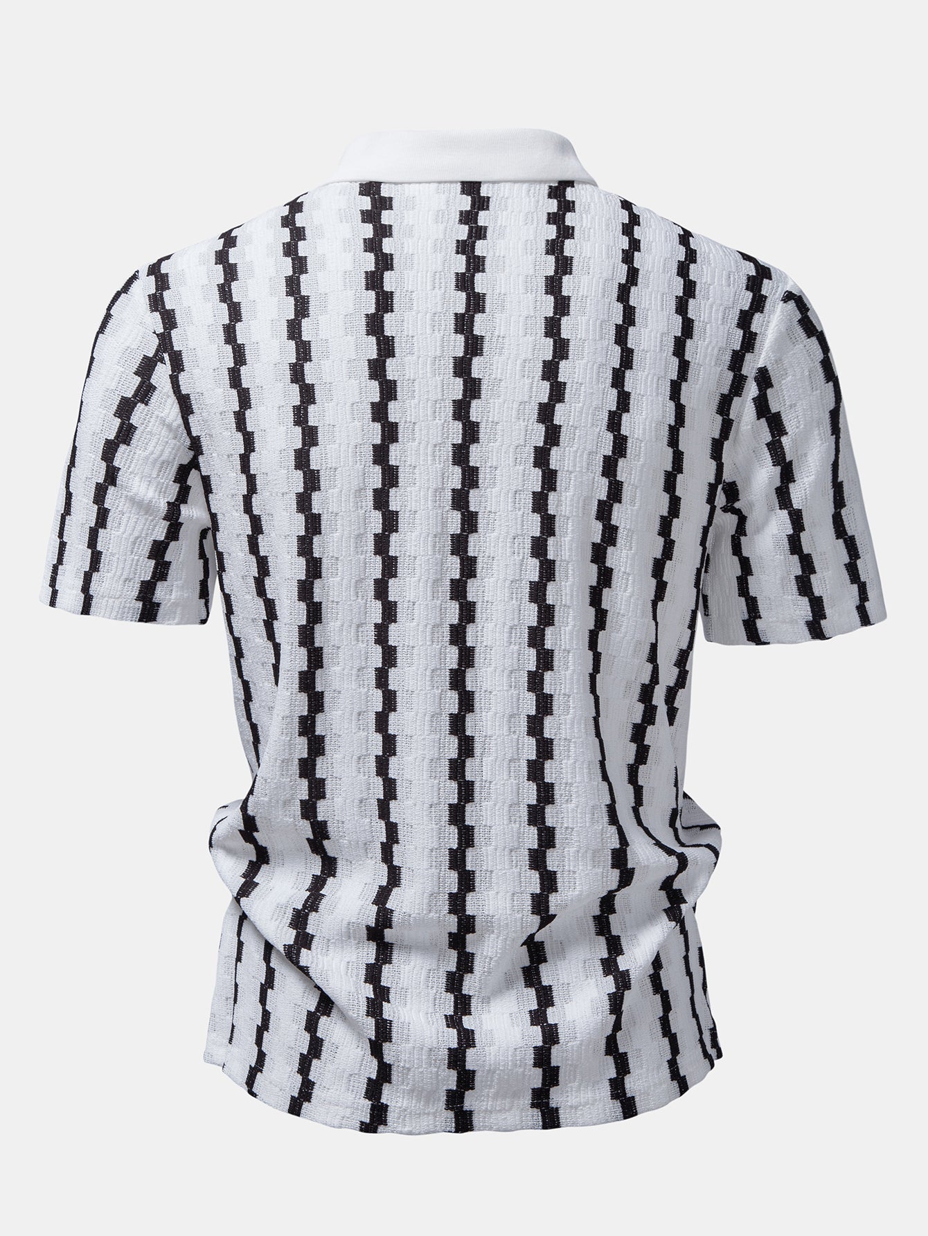 Set – kostkovaná jacquard košile a rovné lněné kalhoty