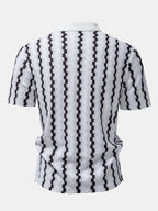 Set – kostkovaná jacquard košile a rovné zmačkané kalhoty