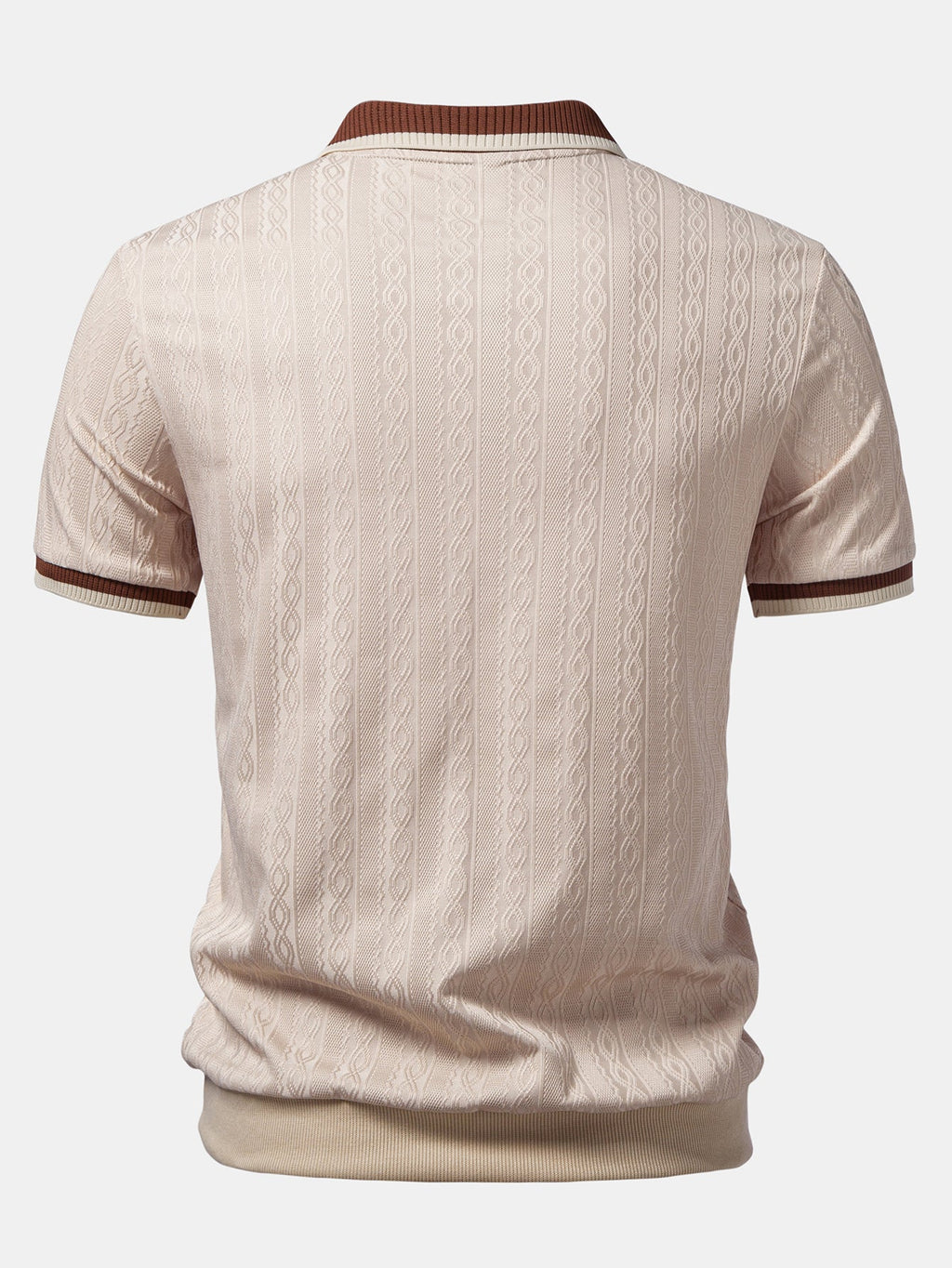 Set – polo pletené tričko na zip a slim kalhoty