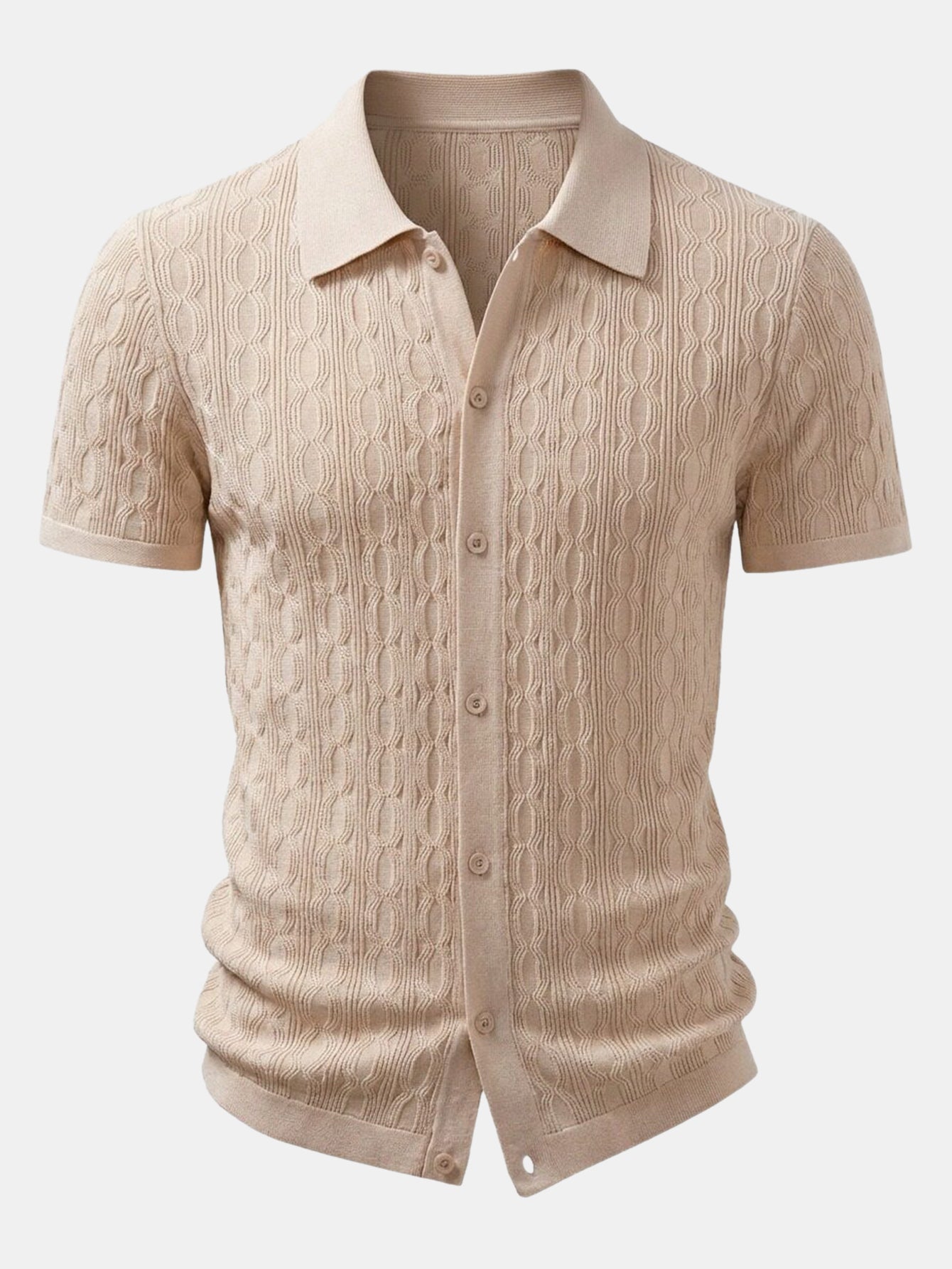 Set – jacquard košile a slim tapered kalhoty