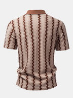 Set – kostkovaná jacquard košile a rovné lněné kalhoty