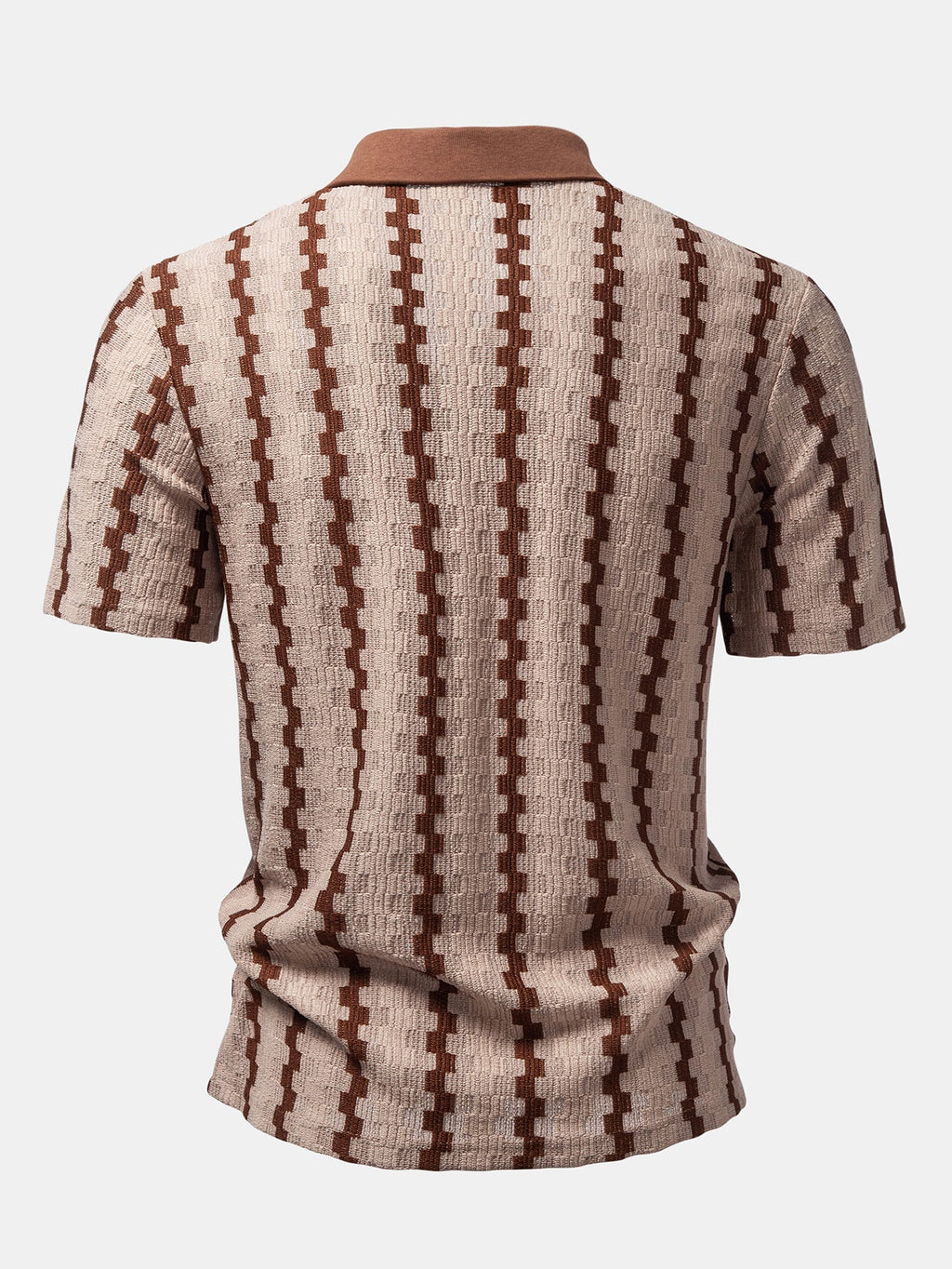 Set – kostkovaná jacquard košile a rovné zmačkané kalhoty