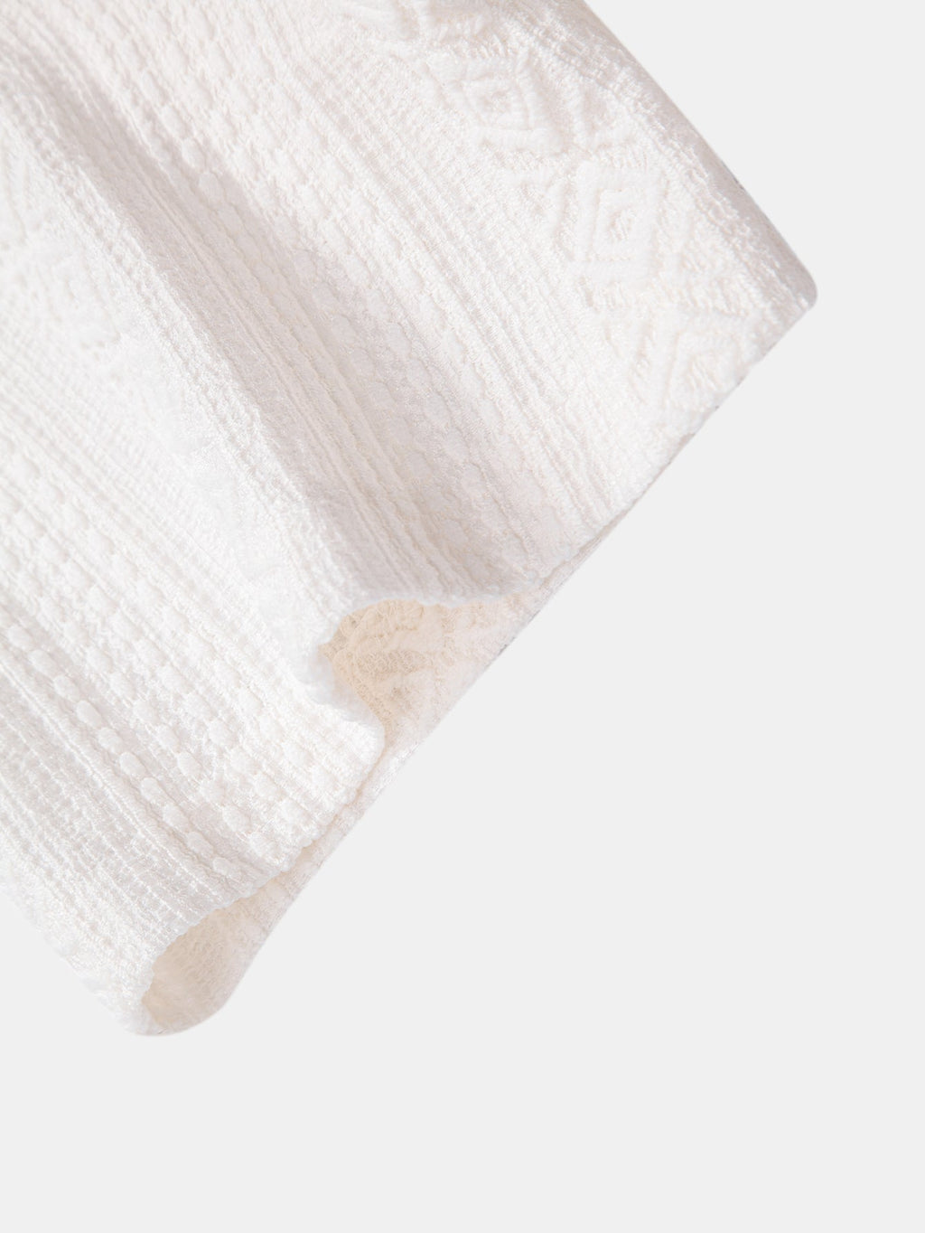 Set – geometrická jacquard košile a lněné kalhoty