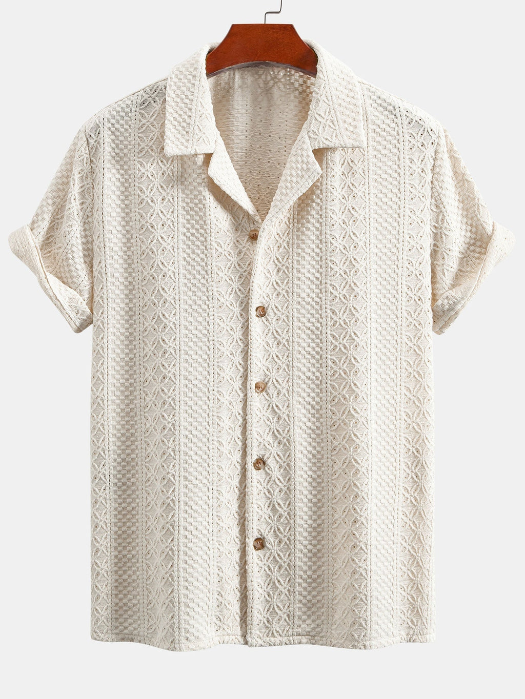 Set – kubánská jacquard košile s květinovým vzorem a rovné kalhoty