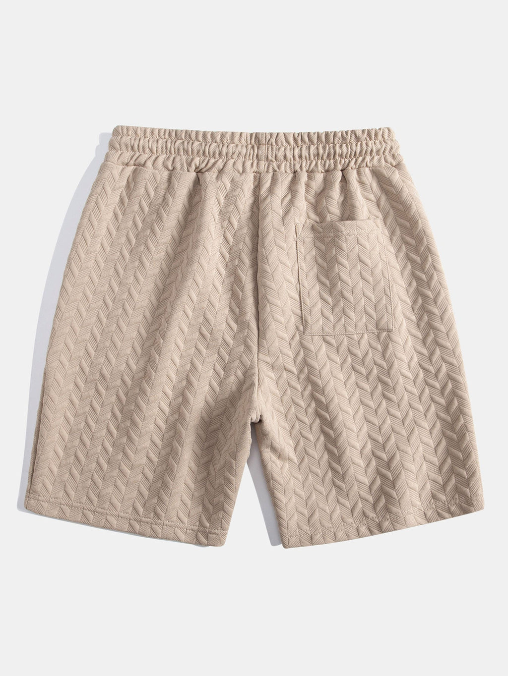 Set – geometrické jacquard polo a krátké kalhoty