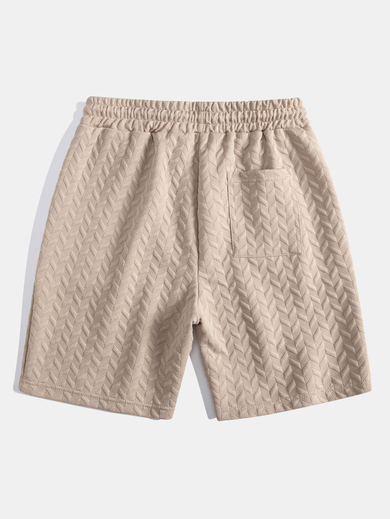 Set – geometrické jacquard polo a krátké kalhoty