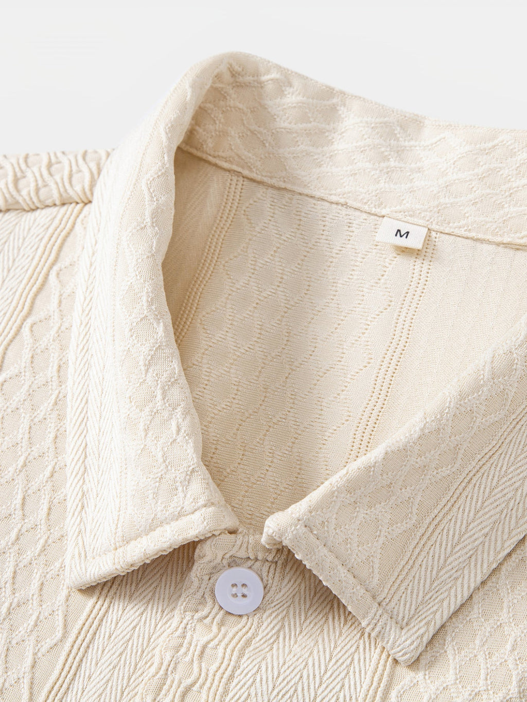 Set – geometrická jacquard košile a rovné kalhoty