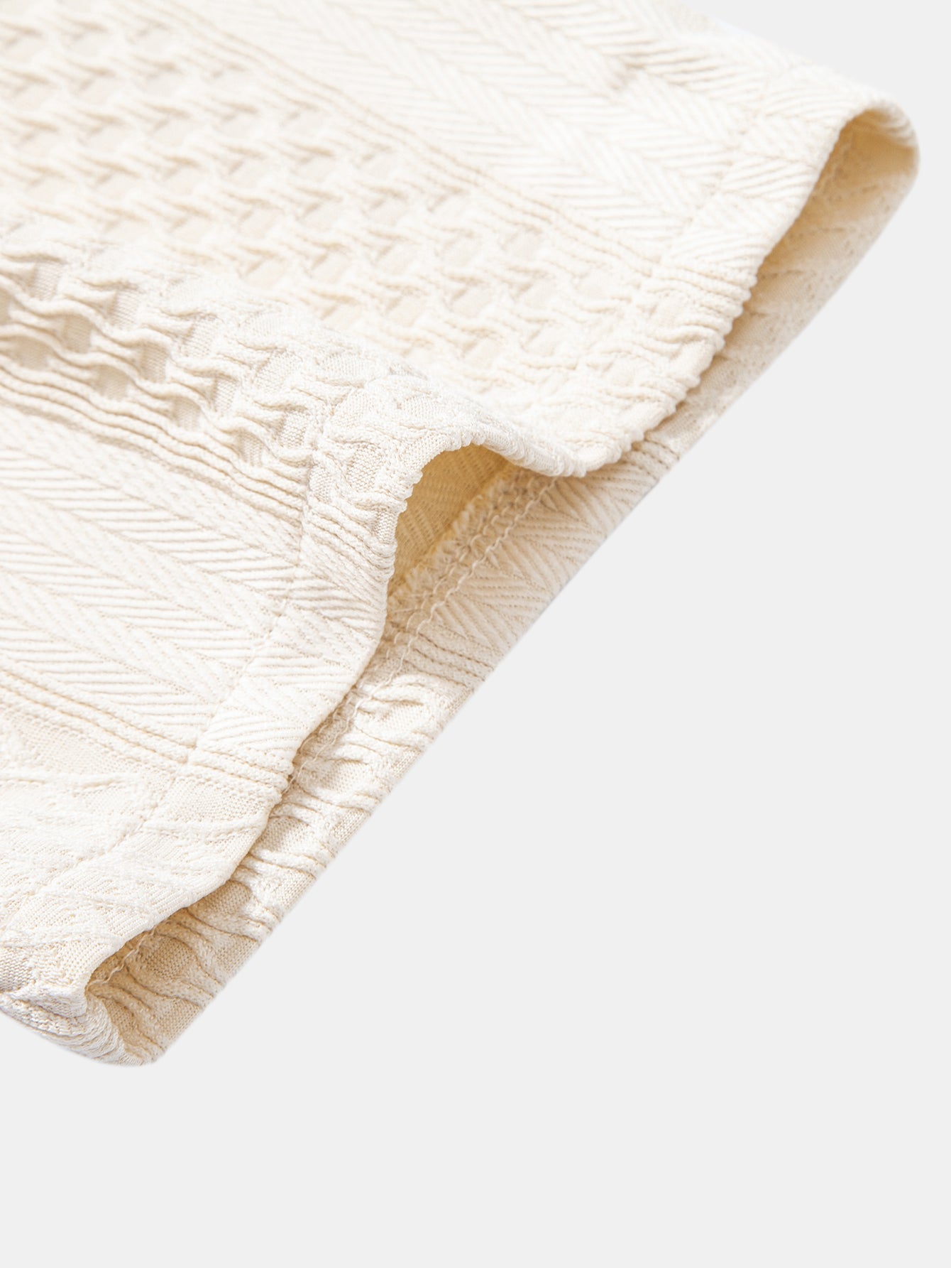 Set – geometrická jacquard košile a rovné kalhoty