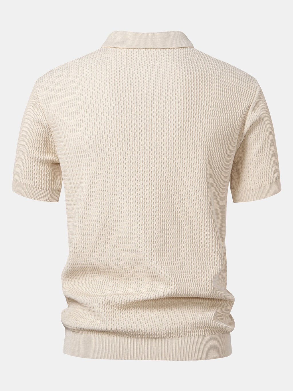 Set – pletené jacquard polo a slim tapered kalhoty