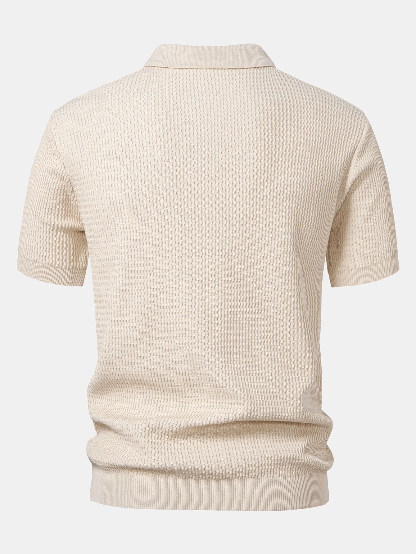 Set – pletené jacquard polo a slim tapered kalhoty