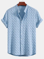 Set – košile a krátké kalhoty s kostkovaným jacquard vzorem