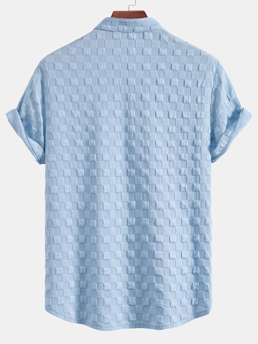 Set – košile a krátké kalhoty s kostkovaným jacquard vzorem