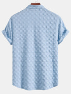 Set – košile a krátké kalhoty s kostkovaným jacquard vzorem
