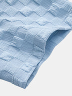 Set – košile a krátké kalhoty s kostkovaným jacquard vzorem