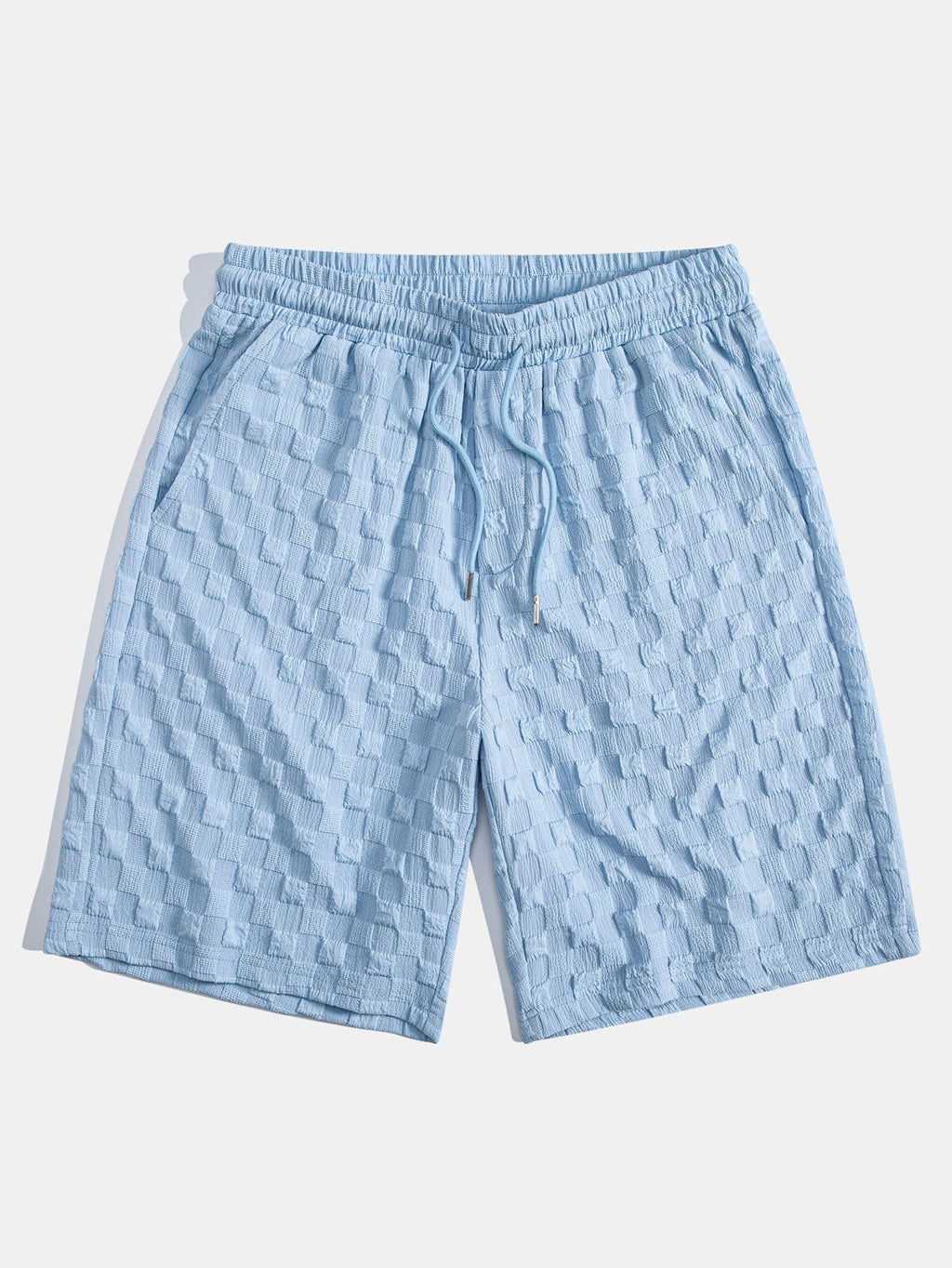 Set – košile a krátké kalhoty s kostkovaným jacquard vzorem