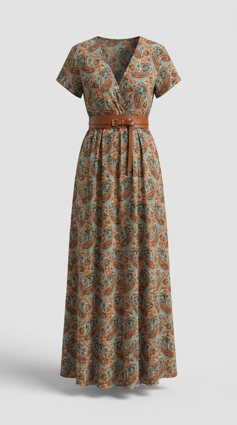 Elegantní boho maxi šaty z lehké viskózy