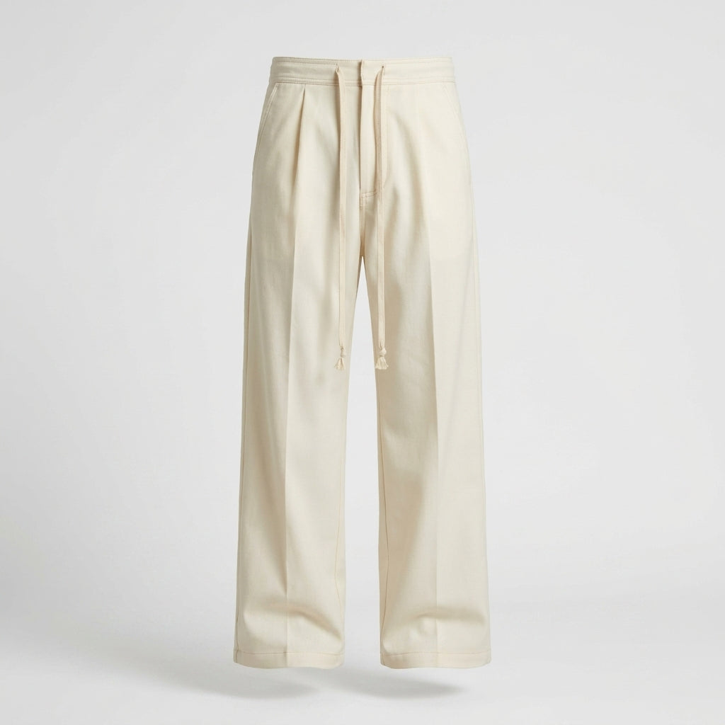 Elegantní pánské bílé jogger kalhoty – oversize střih