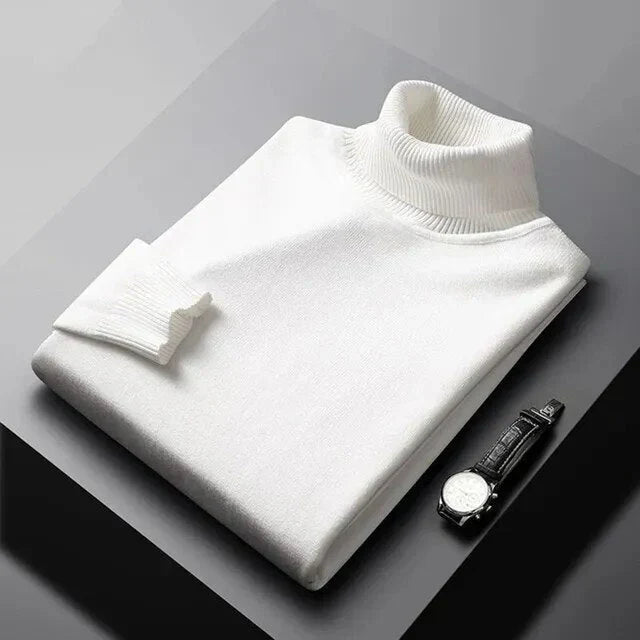 Pánský svetr s rolákovým límcem 100% kašmír – elegantní