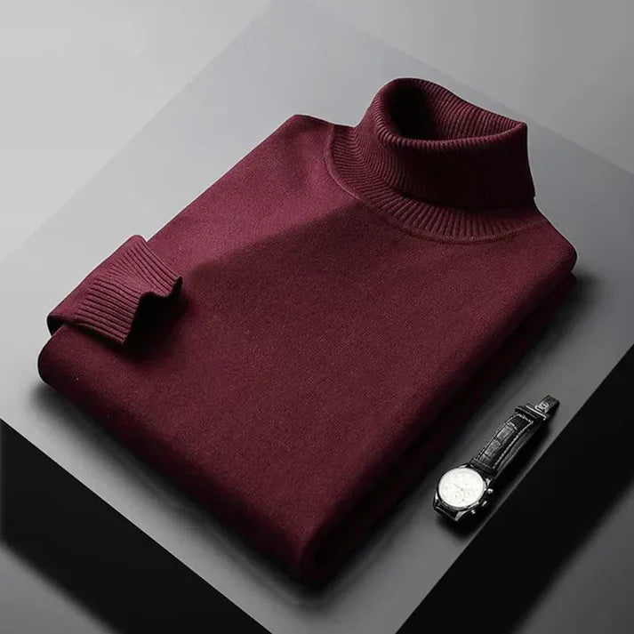 Pánský svetr s rolákovým límcem 100% kašmír – elegantní