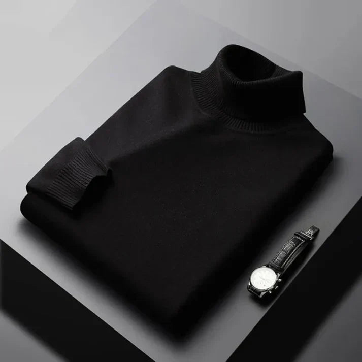 Pánský svetr s rolákovým límcem 100% kašmír – elegantní