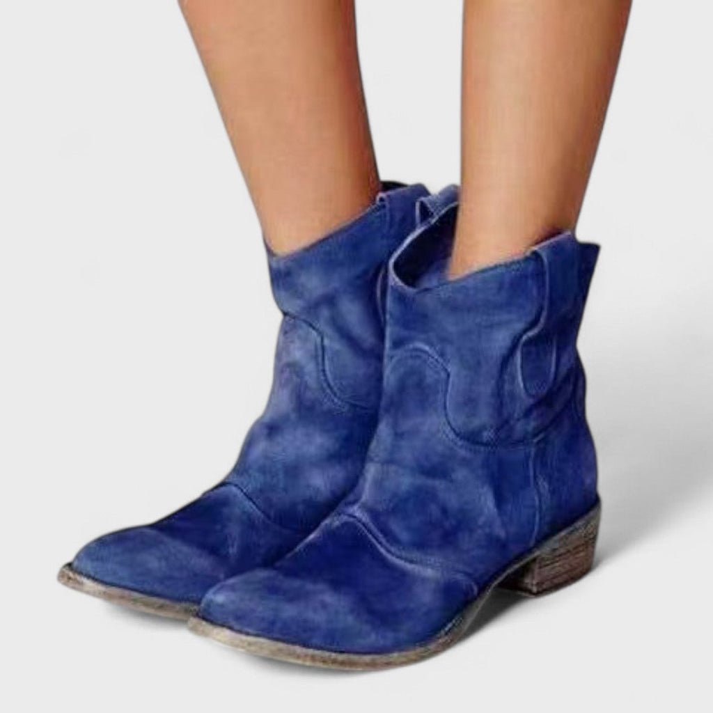 Dámské cowboy botky s širokým podpatkem – casual styl