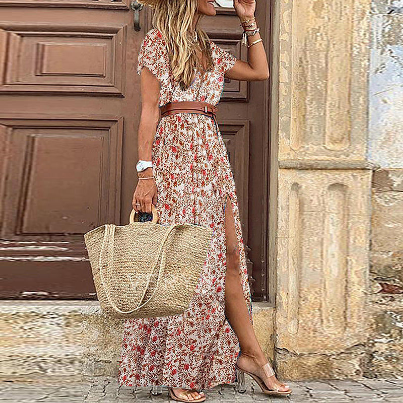 Elegantní boho maxi šaty z lehké viskózy