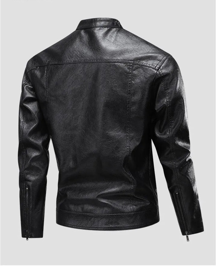 Kožená letecká bunda ve stylu pilota