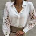 Dámská halenka s elegantním límcem a splývavým střihem