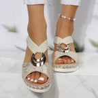 Sandalias Cómodas Ergonómicas con Tacón Cuña