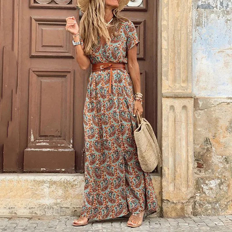 Elegantní boho maxi šaty z lehké viskózy