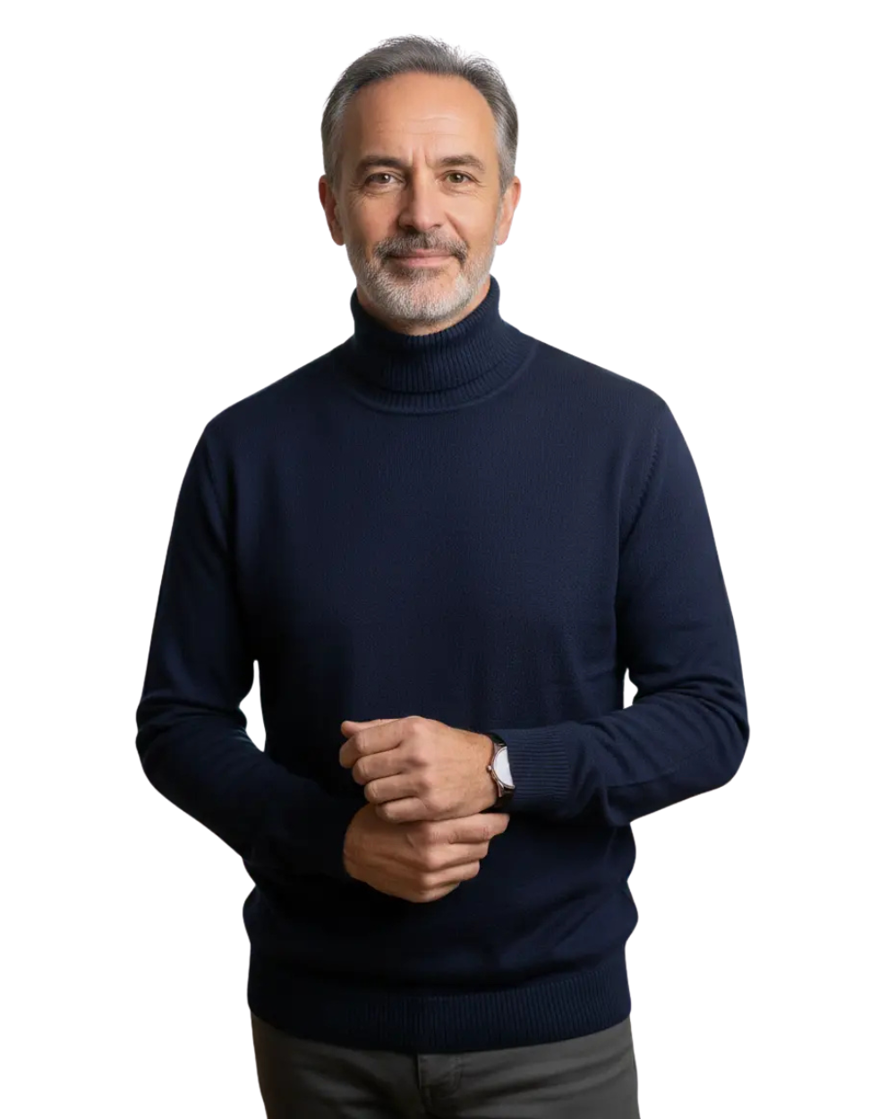 Pánský svetr s rolákovým límcem 100% kašmír – elegantní