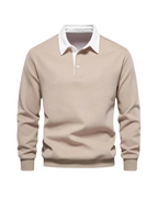 Casual polo svetr z jemného pletu