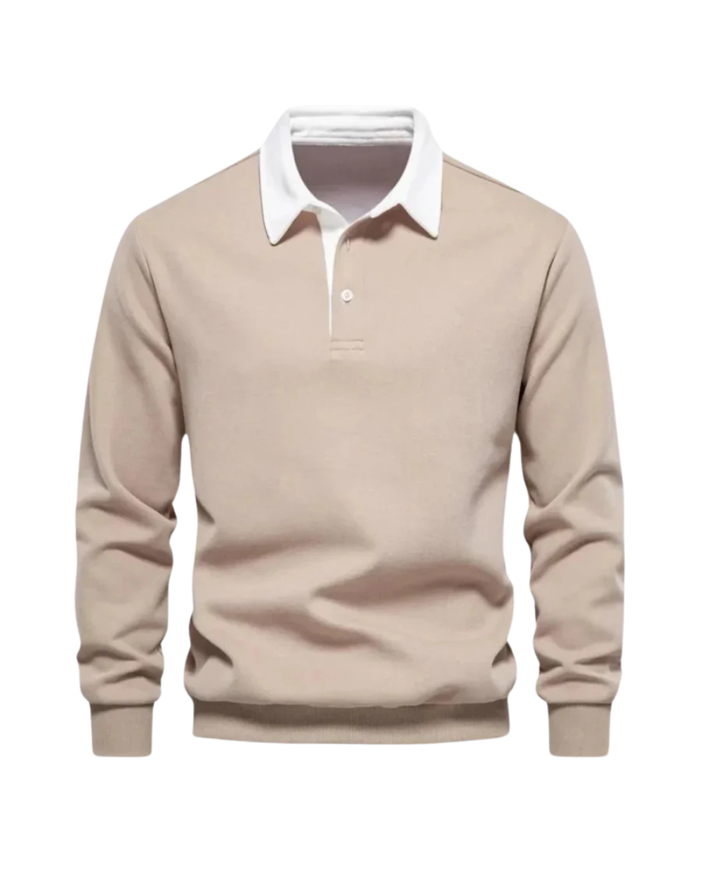 Casual polo svetr z jemného pletu