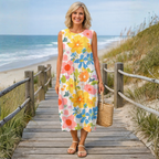 Ella™ | Vestido Midi Floral Pastel