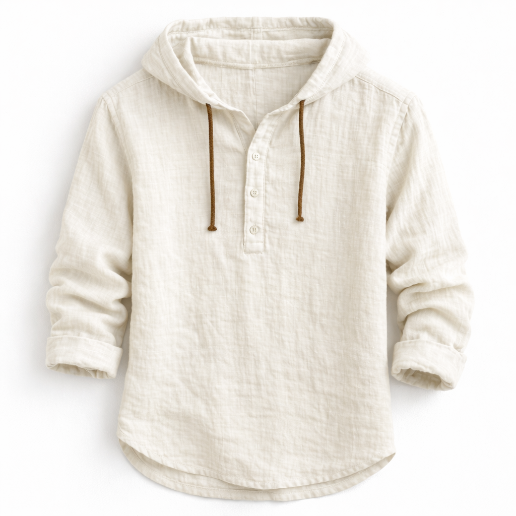 Pánská lněná košile s kapucí – casual styl